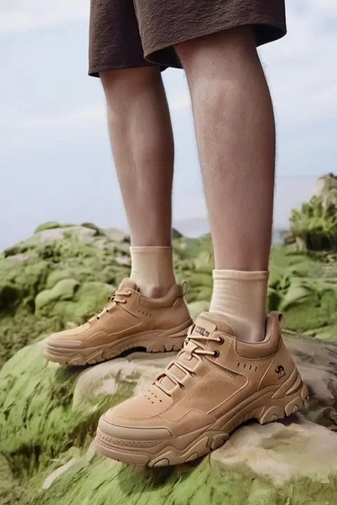 Camel ワークスニーカー メンズ 厚底 ヴィンテージ 着回し おしゃれ アウトドア 秋