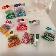 カラフルな高弾力ヘアゴム100個セット【使い捨て・女の子用・カラフル・髪飾り】