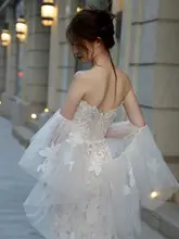 レースの軽婚式ドレス【高級デザイン・フレンチスタイル・夢のような新婦用】