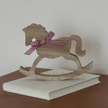 レトロデザインの手作り置物！ウィンザーチェア型のロッキングホース【インテリア装飾・撮影用アイテム】