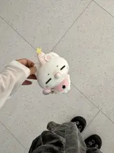 秋の落ち葉デザインの寝帽子モチーフのかわいい毛糸のキーチェーン【赤ちゃん用・ギフトにも最適】
