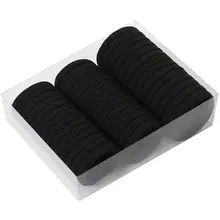 黒色高弾力ヘアゴム【耐久性・女性用・ポニーテール用】