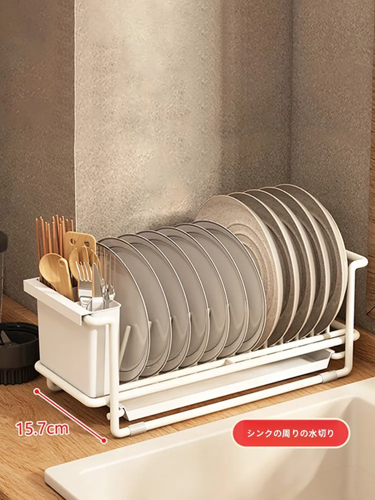 キッチン用スリム引き出し式収納バスケット：食器・まな板・水切りラックの多機能収納解決策