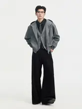 デザイン性の高いフード付き短丈ジャケット【秋用・カジュアル・通勤仕様】（セットアップ対応）