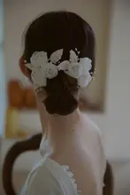 麗しい花のデザイン ヴィンテージスタイル新婦撮影用ヘッドドレス【屋外ウエディング用】