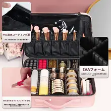 女性用 大容量 化粧ポーチ【携帯便利・プロ用メイクボックス】