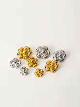 金属製ミニボタン【凹凸面・金銀色・女性用シャツ用予備手縫いボタン】