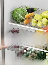 透明食品級フルーツ＆野菜収納ボックス【冷蔵庫用・長方形・整理整頓】
