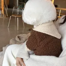 犬用服 秋冬向 小型犬 綿製 暖かい厚手