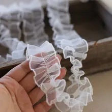 幅5CMのネットレースレースプリーツハンドメイド