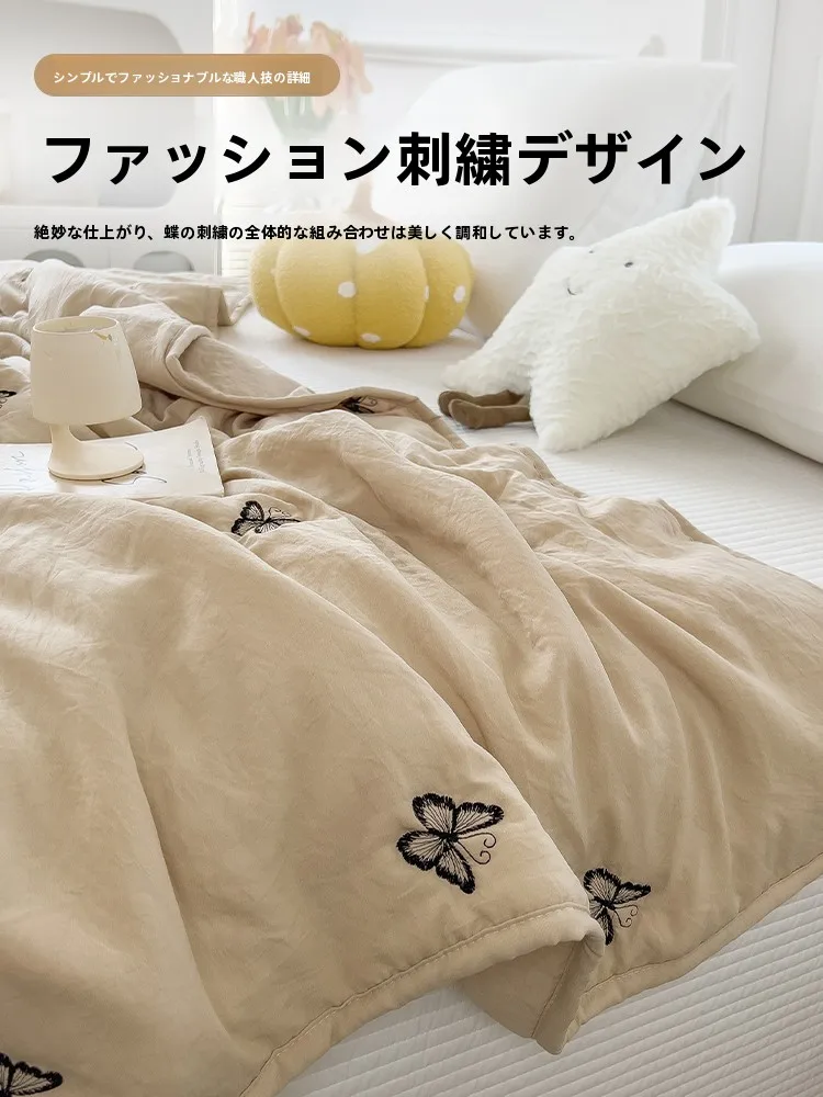 夏用薄型エアコンブランケット：大豆繊維で快適な冷房を実現