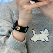 可愛い動物デザインのApple Watch用バンド【シリコン製・透湿性・夏用・女性向け】（セットアップ対応）
