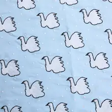 白鹅绒刺繍キャンバスバッグ【手作り・仕切り付き】