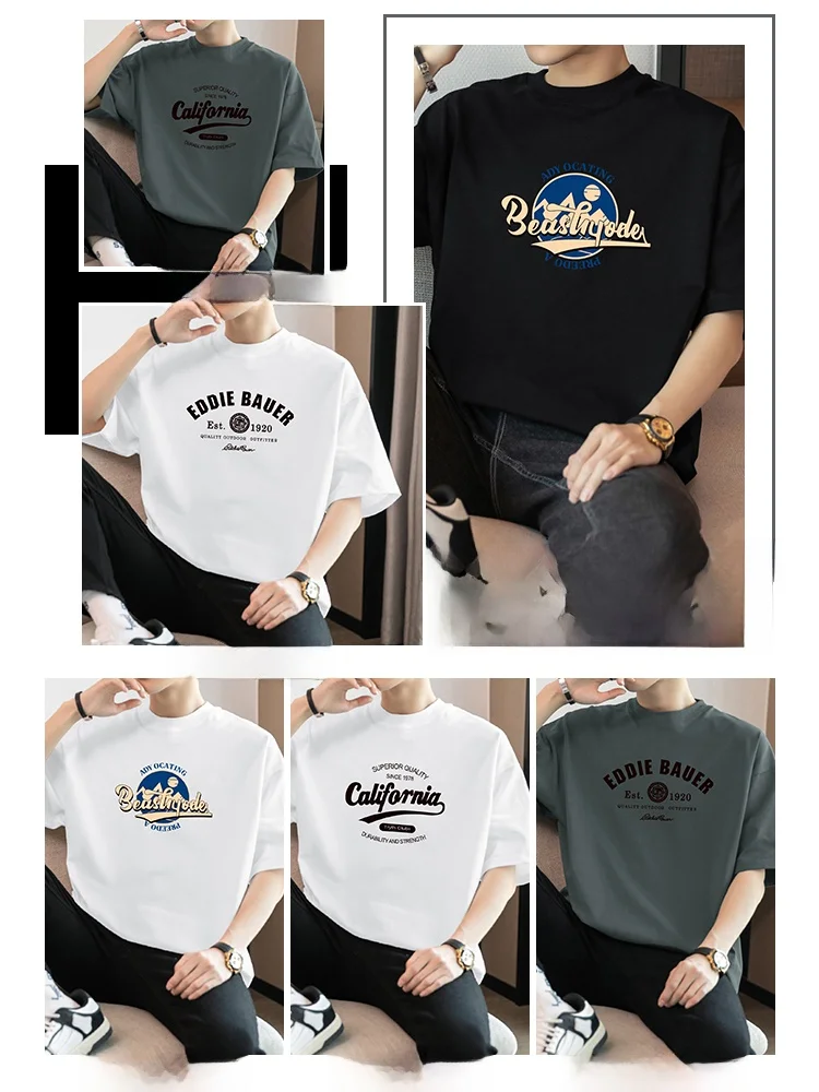 40代男性向けtシャツプレゼント：視客のアメリカンスタイル短袖Tシャツ
