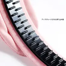 可愛いウサギ耳デザインのヘアバンド【幅広・滑り止め付き・リボン装飾】