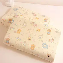 かわいいデザインの純綿子供用ラテックス枕カバー【洗濯機可・ピロー内カバー対応】（セットアップ対応）