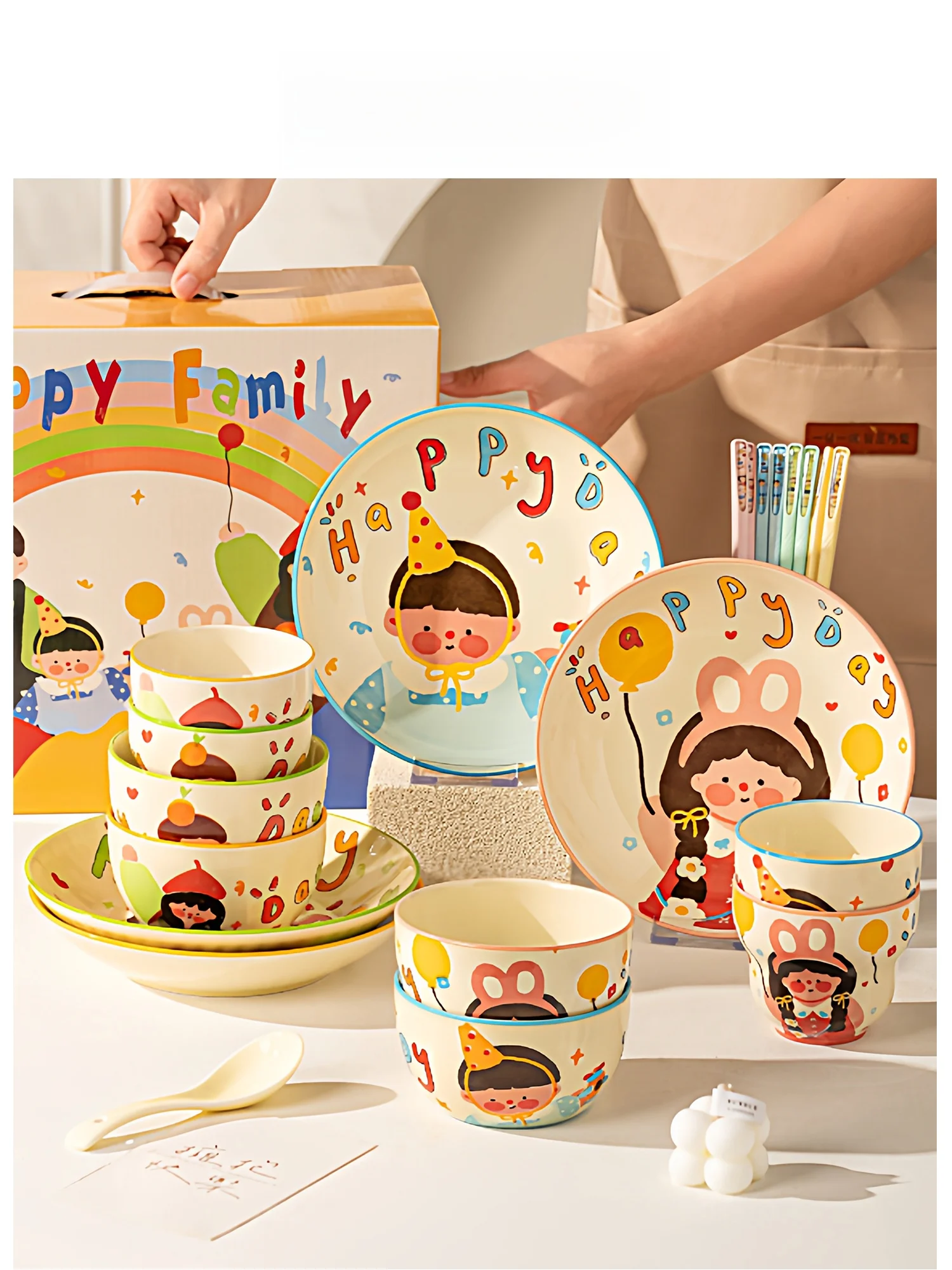 かわいいキャラクター付き陶器製食器セット：子供向けクリスマスプレートの実用性と選定基準