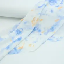 晩春の染め分け生地【天蓝と白色オレンジ・ドレス用】
（セットアップ対応）