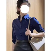レディースポロ衿長袖シャツ【秋冬用・高級感・ビジネス・カジュアル】
