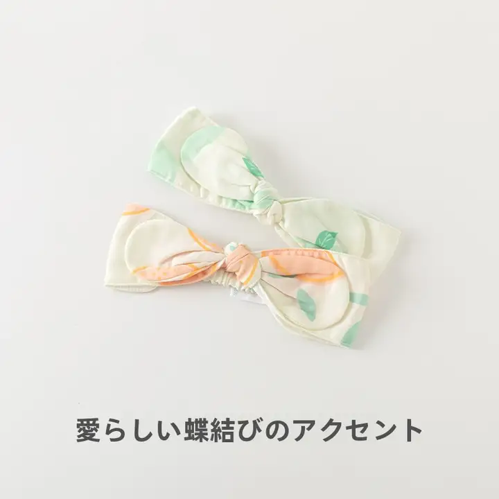 ヘアバンド キッズ ガールズ コットンガーゼ 蝶結び キュート 夏