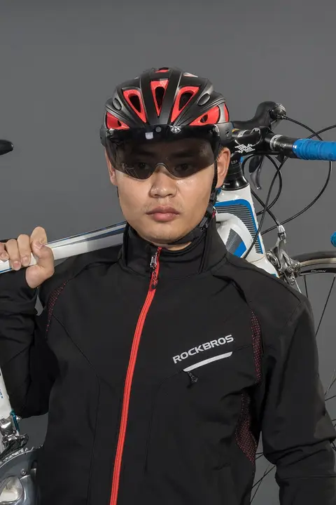 自転車用ヘルメット【一体成型・風防付き・男女兼用】