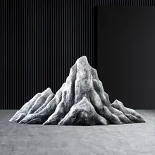 抽象的な雪山デザインの装飾オブジェ【ホテル・�オフィス用・ディスプレイ装飾】