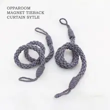 カーテンタイ 手編み 天然素材 リネン ベージュ シンプル モダン インテリア カーテン留め 「OPPAROOM」
