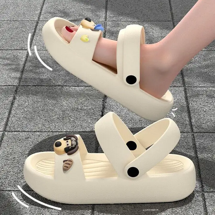 女の子用夏用サンダル【防滑・親子ペア・バックストラップ付き】（セットアップ対応）