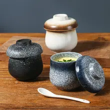 小さな陶器の蒸し器 卵用 家庭用 食器