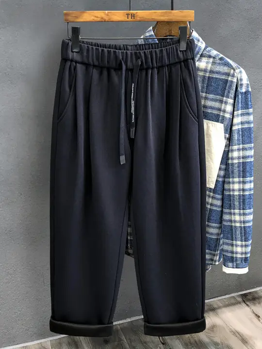 カジュアルパンツ メンズ 春秋 ゆったり ストレート 重厚な品質感 滑らかなシルエット