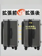 大容量サイドオープンキャリーケース【拡張可能・旅行用・パスポートロック付き】