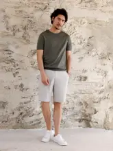 JSSD HOMME メンズ夏用シンプルストレートショートパンツ【無地デザイン】
