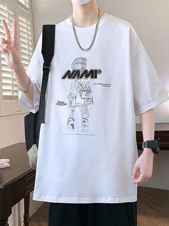 夏用青少年向け半袖Tシャツ【ゆったりフィット・トレンドデザイン】