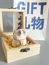 キーホルダー バッグチャーム 天然木 手彫り ラグドール 招き猫 車キー 誕生日プレゼント ギフト