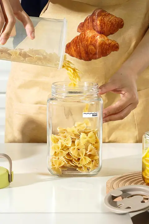Lock & Lock ガラス密閉容器【食品保存用・防湿・角型・透明・茶葉や穀物用】