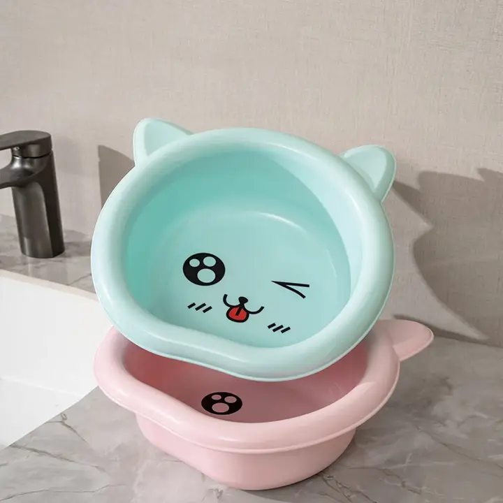 洗面器【子供用・プラスチック製・カラフルデザイン】