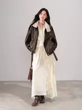 高腰不規則デザインレーススカート【冬用・ケーキ型・女性用・透け感あり】