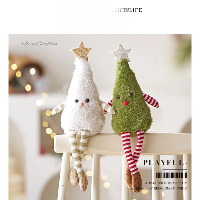 かわいい毛糸のクリスマスデコレーション人形：ユニークなデスク装飾の実用性とシーン別適用