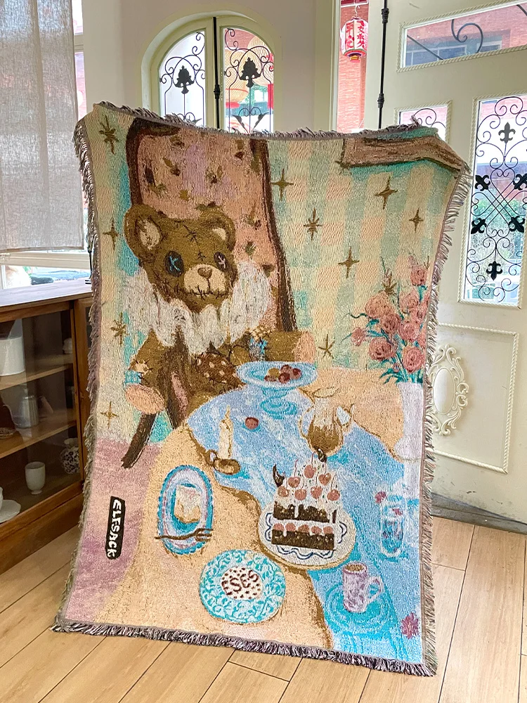 フリンジ付きブランケット：cozy vintageスタイルの代表的アイテムとしての実用性とデザイン特性