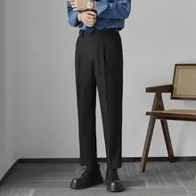 パンツ 秋の新作 ストレート ゆったり イタリア・ナポリ スラックス カジュアルスーツパンツ ウール混紡