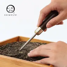 黒檀製 お手入れ用茶具ブラシ【実木製・茶刀・茶針・茶道用ツール】
