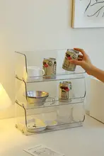 アクリル製テーブル収納ボックス【カップスタンド・重ねて収納可能】