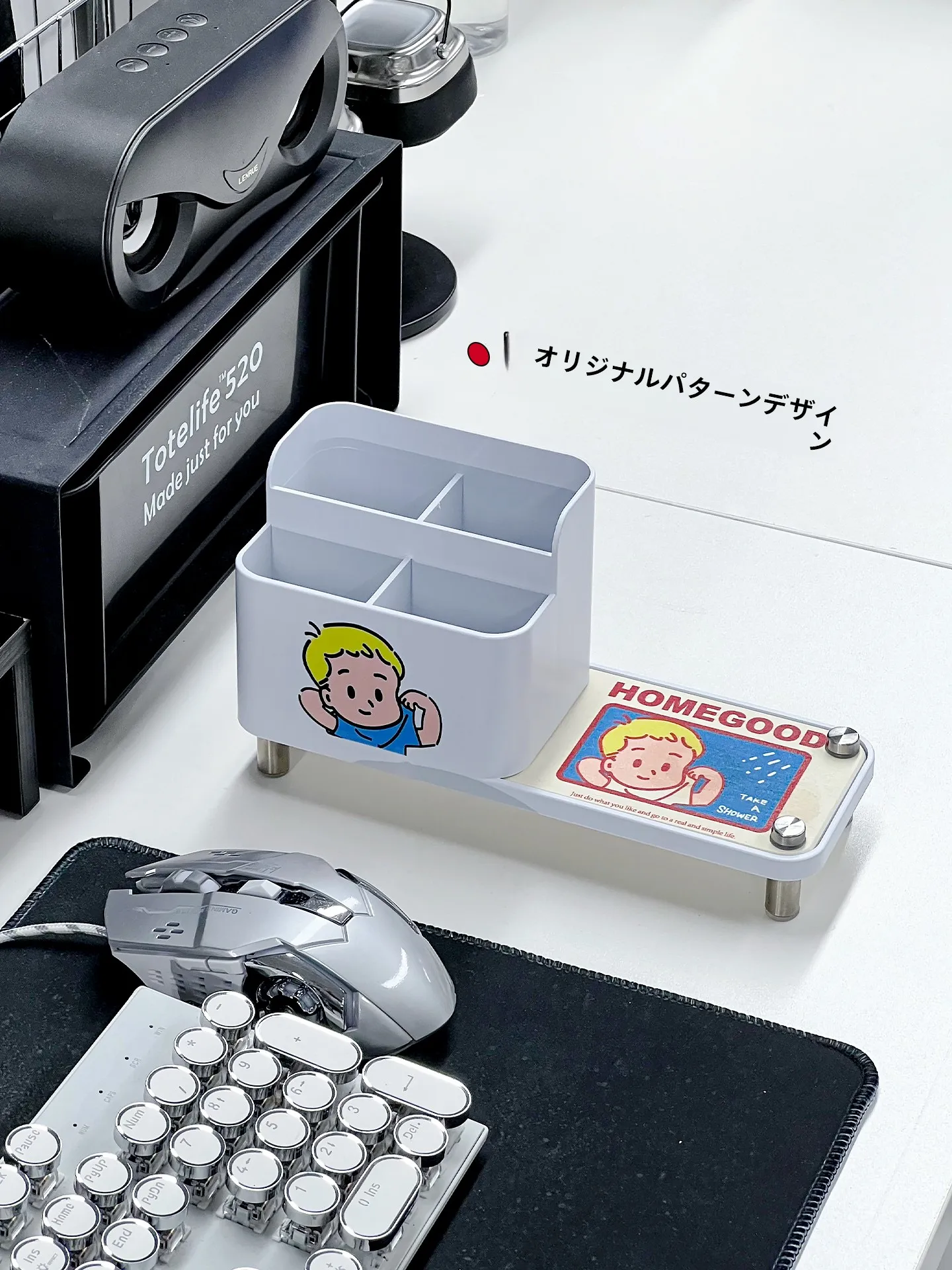 かわいいデスク用吸水コースター：シリカゲル素材でマグカップ収納を実現