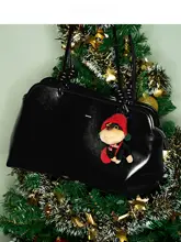 可愛いクリスマスデザインの犬用バッグチャーム【毛皮風・ミツバチデザイン】