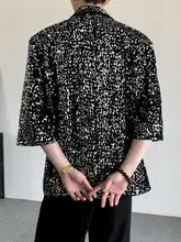 煌めくスパンコール付き半袖ジャケット【男性用・舞台演出・パフォーマンス衣装】