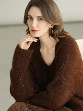 きらめくラメニットカーディガン【オープンフロント・レディース】