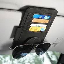 車用 サンバイザー収納ボックス【眼鏡ホルダー・サングラスフック・多機能カードクリップ】