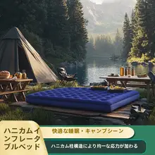 瑞星 赤色 アウトドア用エアマットレス【ダブルサイズ・家庭用・お昼寝用】