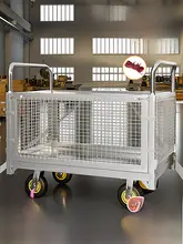 カート フェンス付き手押し車 運搬/ピッキング使用シーン プラットフォームカート/小型カート