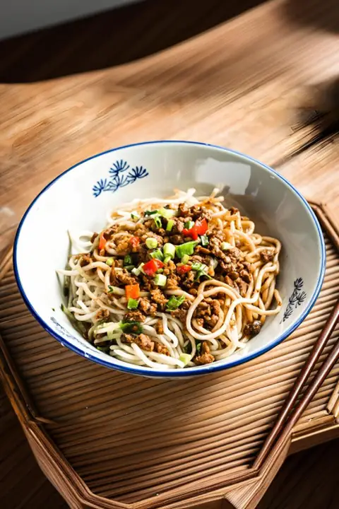 陶器製の大きな麺用ボウル【レトロデザイン・家庭用】
